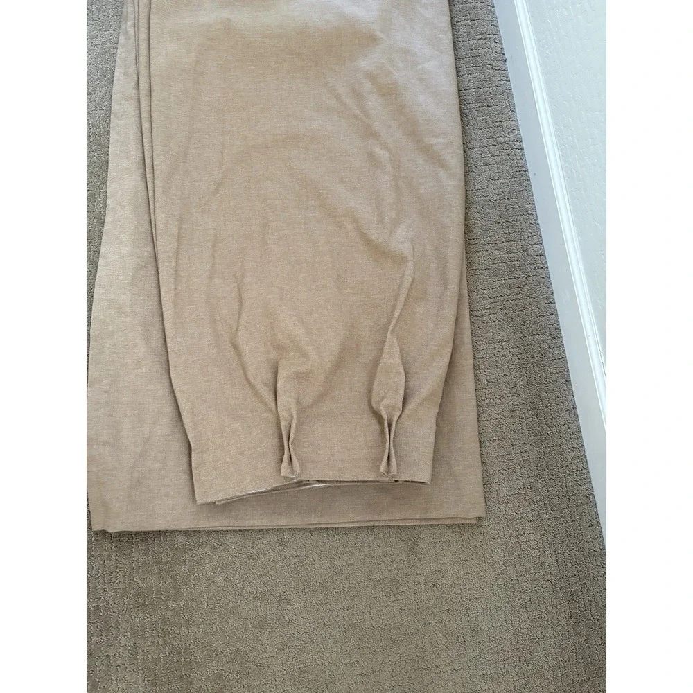 2 Pinch Pleat Drapes 11 pleats brown tan 64